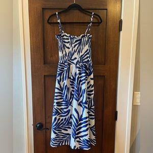 H&M Blue & white midi sundress